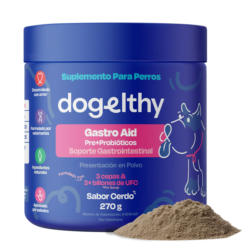 Dogelthy Probióticos para Perros - Gastro Aid 270 Gramos