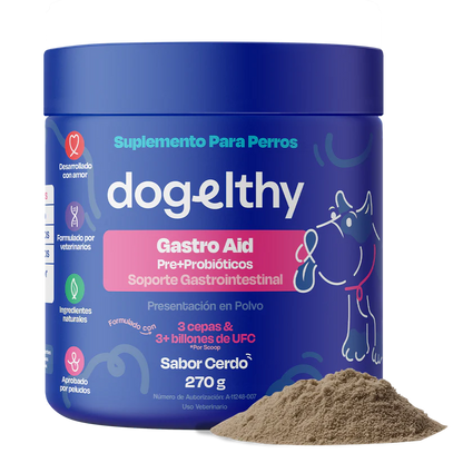 Dogelthy Probióticos para Perros - Gastro Aid 270 Gramos