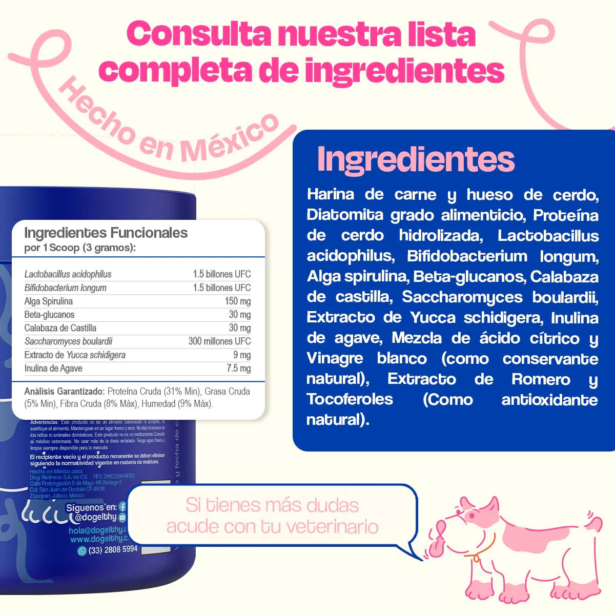 Dogelthy Probióticos para Perros - Gastro Aid 270 Gramos