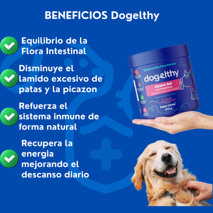 Dogelthy Probióticos para Perros - Gastro Aid 270 Gramos